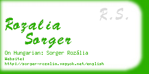 rozalia sorger business card